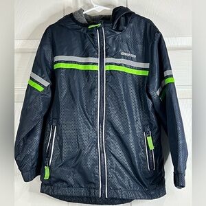 London Fog Boys' Fleece-Lined Hooded Jacket - Navy - Size 7